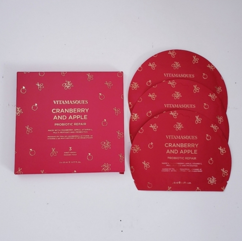 💚2/$20 Vitamasques Cranberry and Apple Repair Face Mask